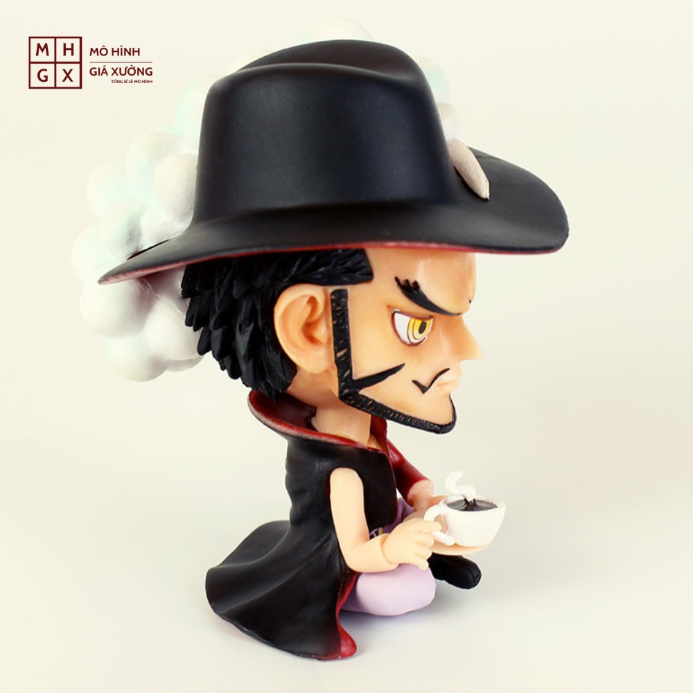 Mô hình One Piece chibi Mihawk Mắt Diều Hâu cực dễ thương cao 10 cm , figure one piece , mô hình giá xưởng