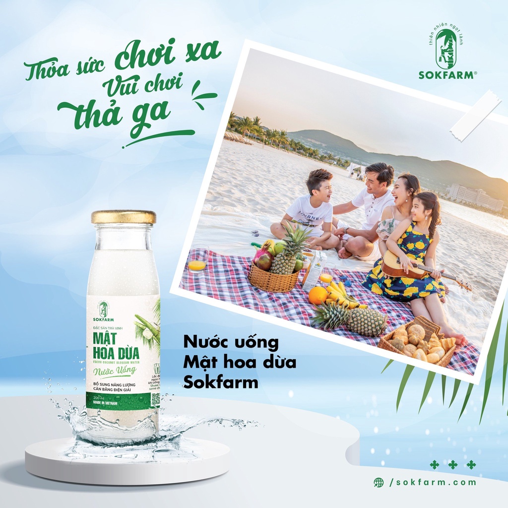 Nước Uống Mật Hoa Dừa Sokfarm bù khoáng bù điện giải