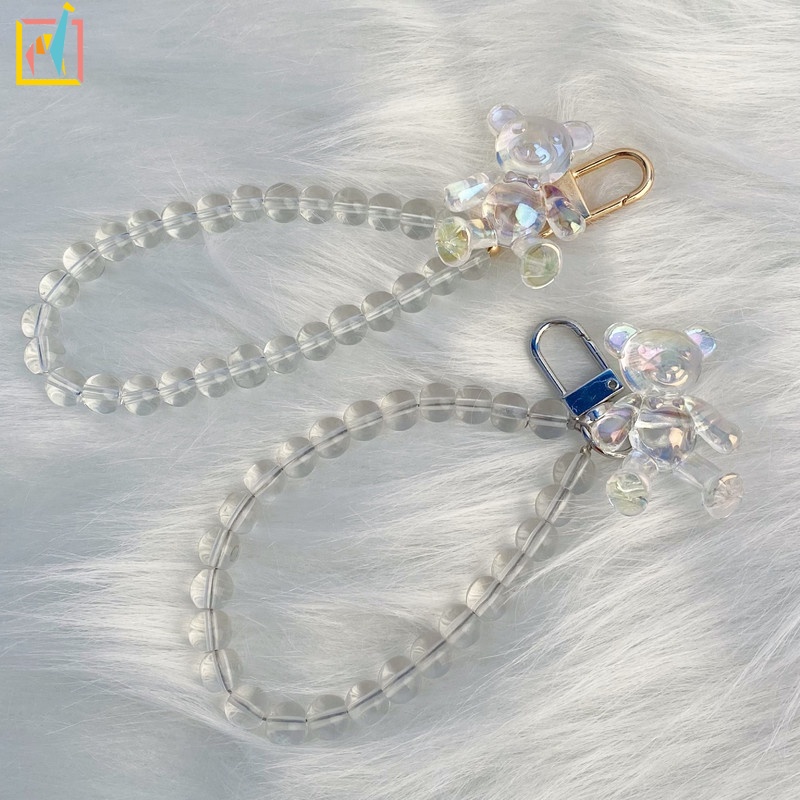 Móc Khóa Gấu Thủy Tinh Trong Suốt Dễ Thương Và Xinh Xắn YUE ZOE