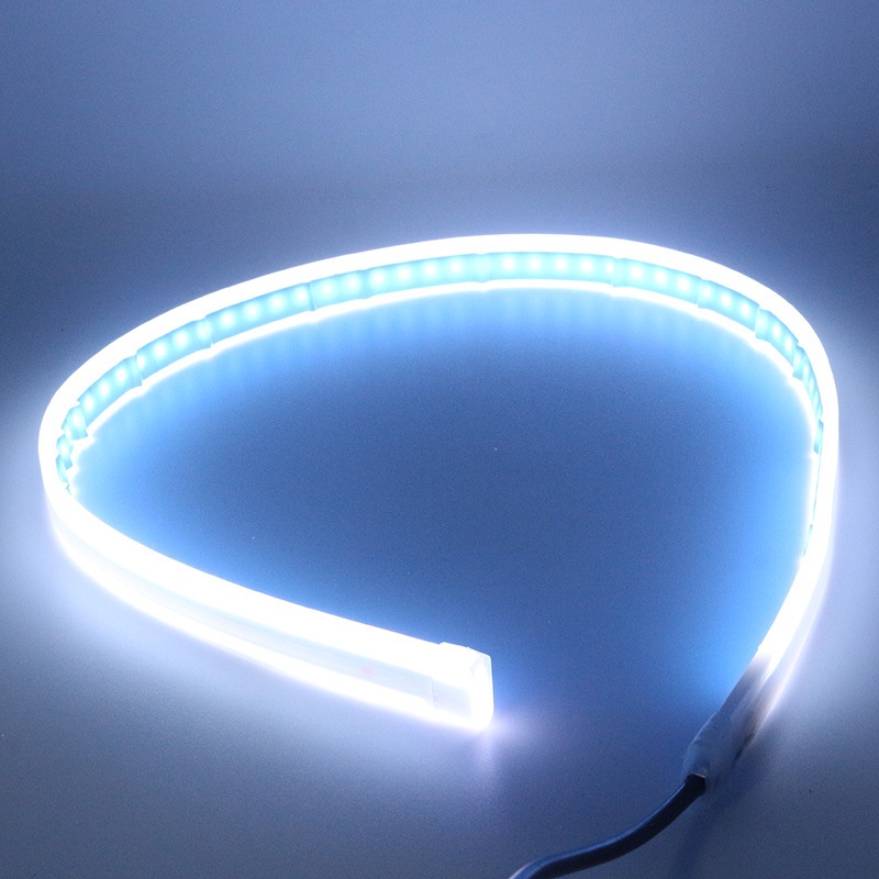 Set 2 Dải Đèn Pha Led DRL 60CM Linh Hoạt Nhiều Màu Sắc Dành Cho Xe Hơi / Xe Máy