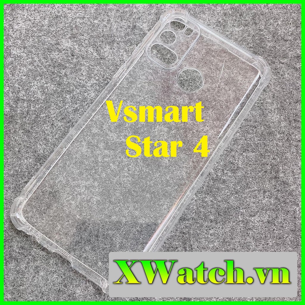 Ốp lưng silicon Chống va đập Vsmart Star 4 Active 3 trong suốt cao cấp