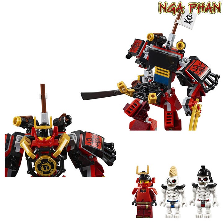 Robot Samurai 180 Chi Tiết Ninjago Lego Lele Đồ Chơi Xếp Hình Lắp Ráp