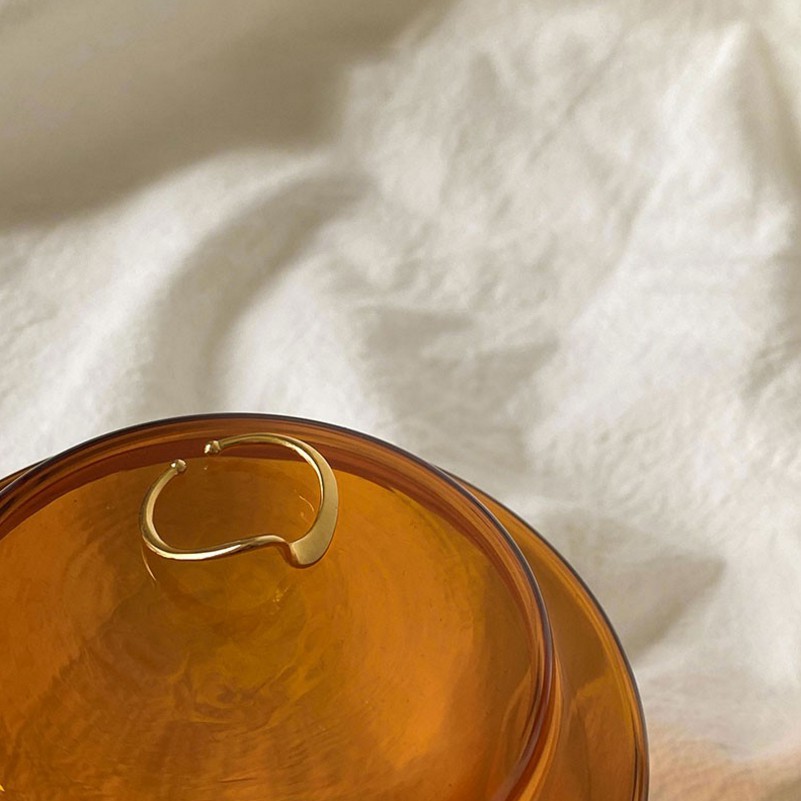 Fashion wave shape pure copper ring