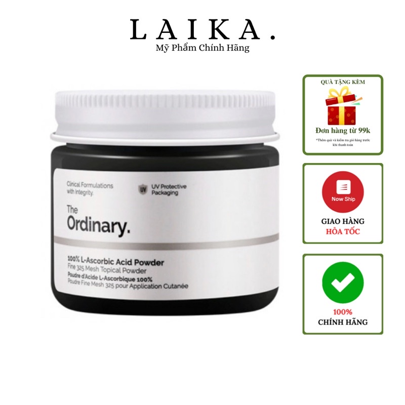 Bột Vitamin C The Ordinary 100% L-Ascorbic Acid Powder 20g LAIKA