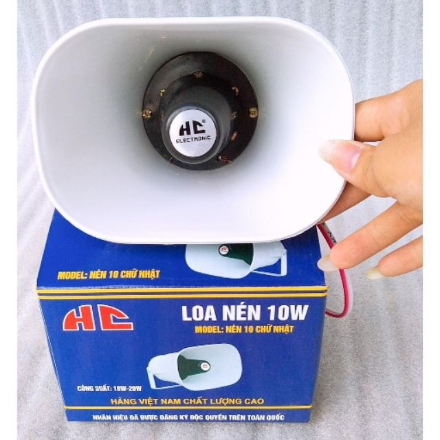 Loa Nén 10w HC hàng chuẩn, chuyên phục vụ đèn led pháo hoa, bán hàng rong, quảng cáo sản phẩm- Loa thông báo