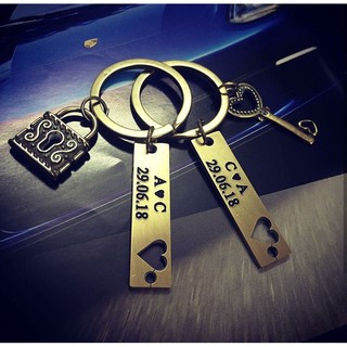 Móc Khóa Khắc Tên Kèm Charm