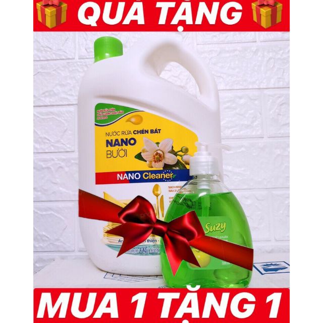 [CHÍNH HÃNG] Nước rửa chén bát NANO SUZY hương bưởi 4KG -Thành phần HỮU CƠ, chất lượng NHẬT BẢN