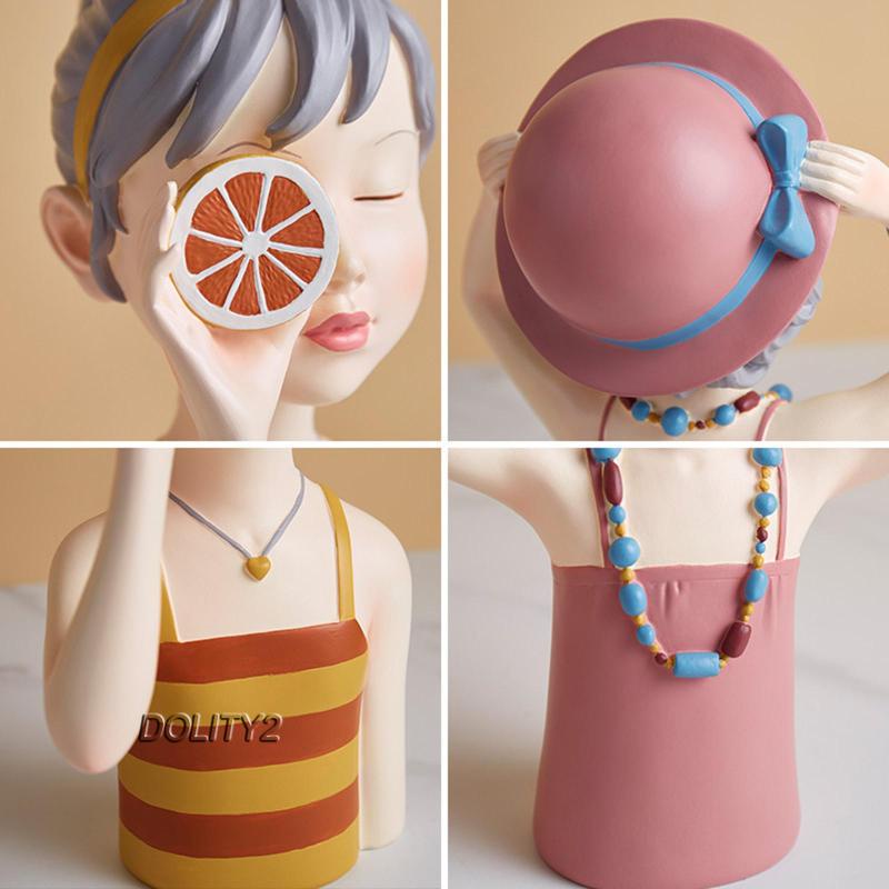 Mô Hình Cô Gái Mùa Hè Bằng Nhựa Resin Thời Trang Để Bàn Trang Trí 2