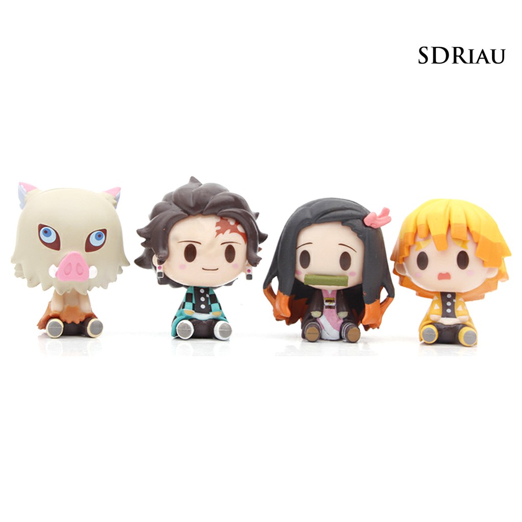 Bộ 4 Tượng Mô Hình Nhân Vật Anime Thiết Kế Dễ Thương