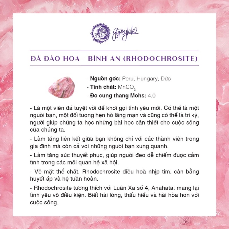Lắc Tay Hồ Ly Đá Đào Hoa Thiên Nhiên Thu Hút Tình Duyên SP002921 Gypsy.lala