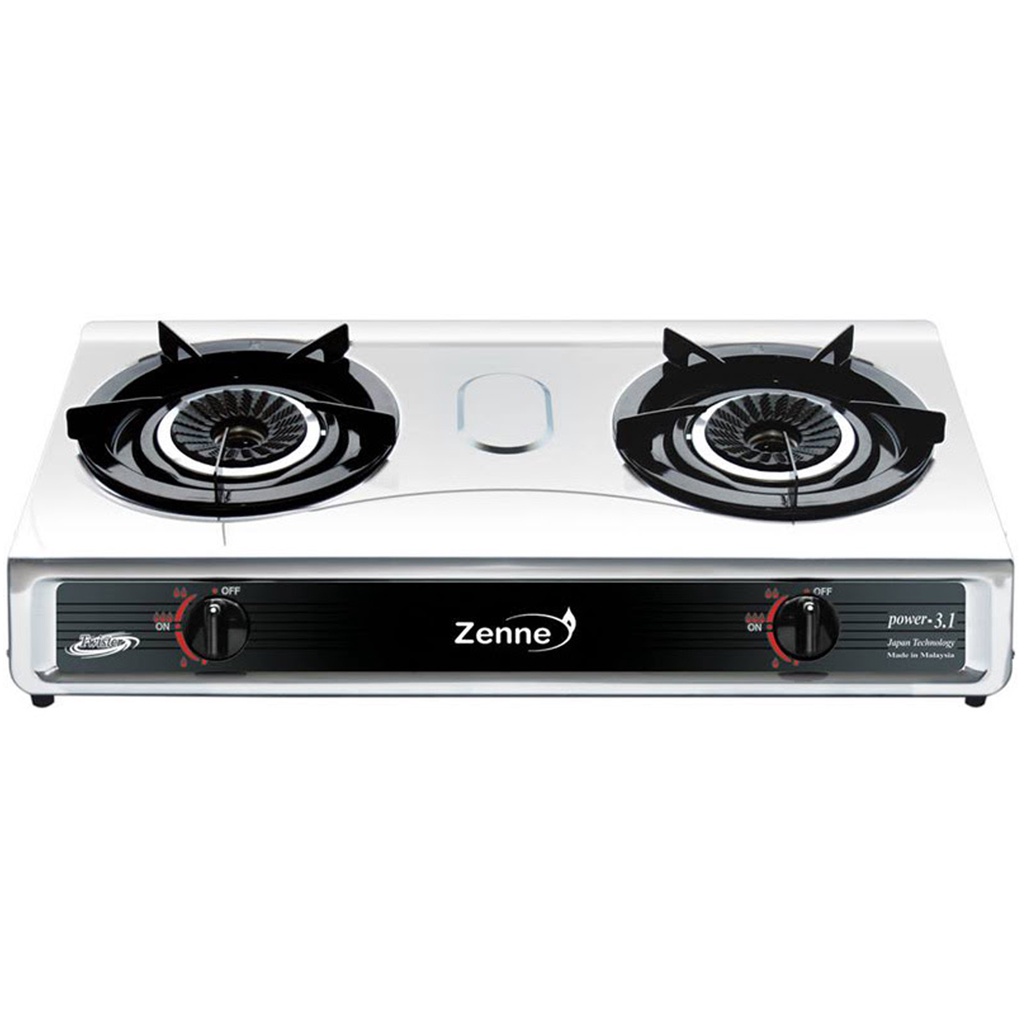 Bếp Gas Đôi Zenne KGS-204 + Bộ van dây - Hàng nhập khẩu Chính Hãng