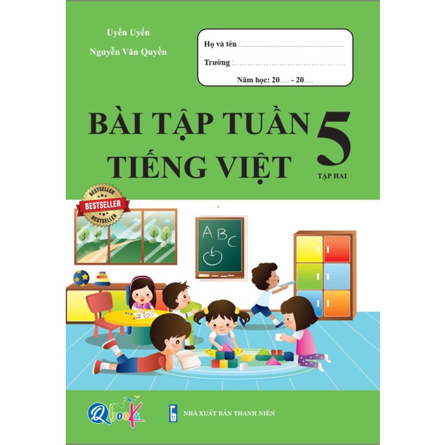 Sách - Bài Tập Tuần dành cho học sinh lớp 5 - Toán và Tiếng Việt - học kì 2 (2 quyển)