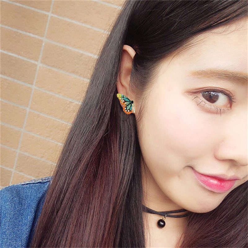 Đôi bông tai chiếc nơ chất liệu hợp kim thời trang cho nữ