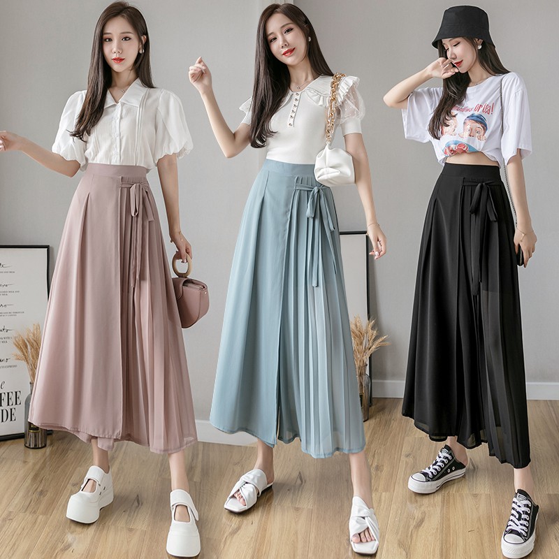 Quần Voan Xếp Ly Thời Trang Mùa Xuân Size S-Xl 2021