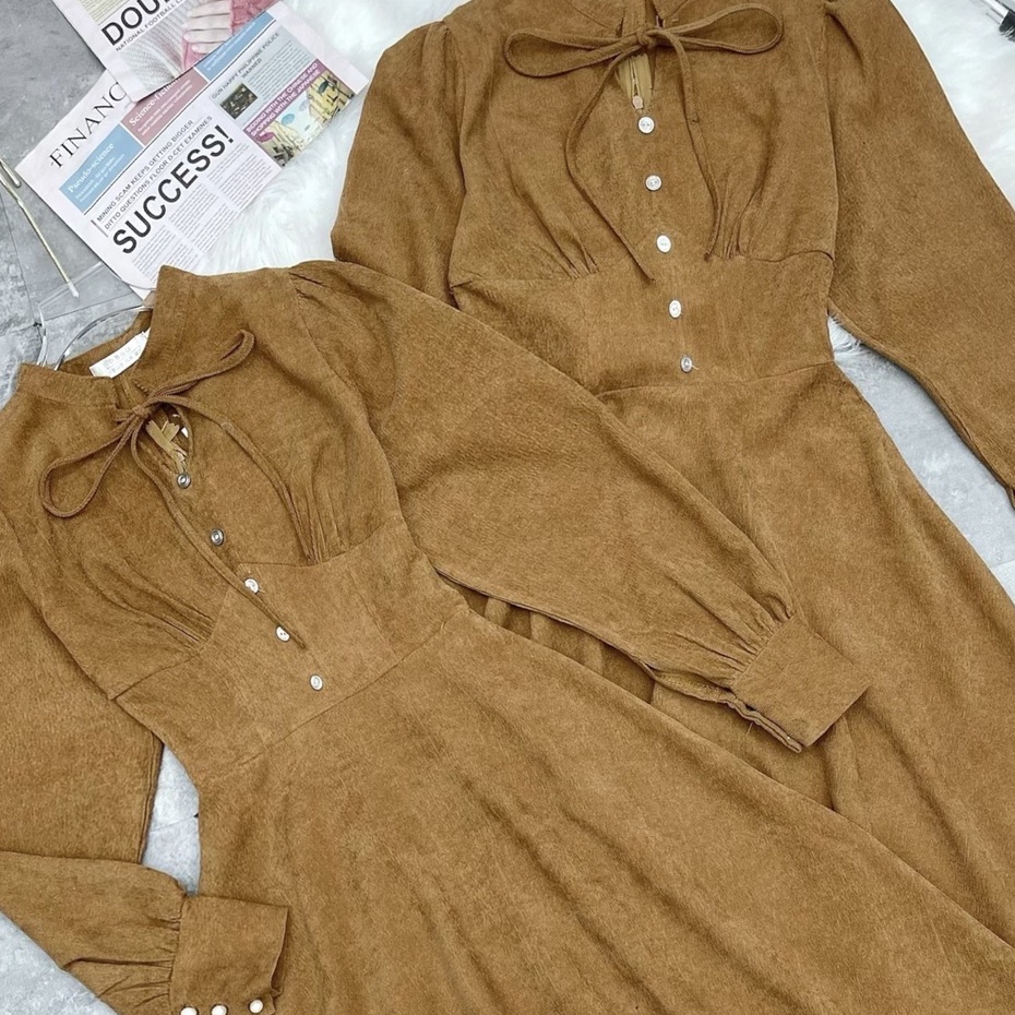 Đầm [váy] nữ hàng thiết kế cao cấp đi đám cưới, dự tiệc đi chơi đều sang chảnh, dáng dài sang trọng chất dạ nhung | BigBuy360 - bigbuy360.vn