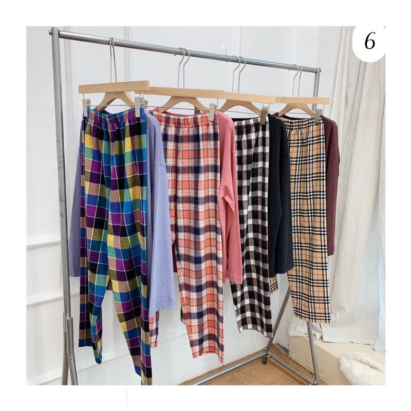 Bộ thu đông nữ cotton Motie quần kẻ  đồ bộ mặc nhà nữ co giãn hàng loại 1 chất siêu đẹp fizano