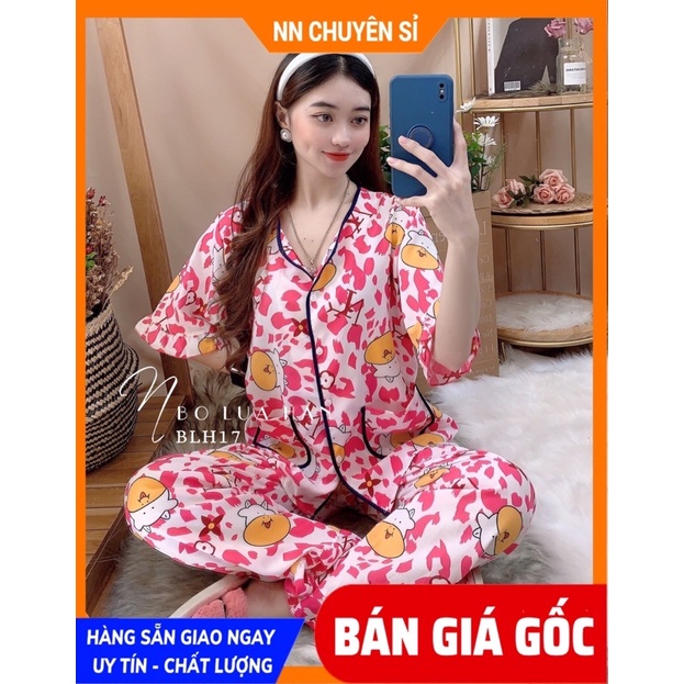 Đồ bộ mặc nhà ⚡ Đồ bộ nữ ⚡ Đồ bộ Kate⚡ Chất vải kate lụa mềm mịn họa tiết dễ thương BLH17
