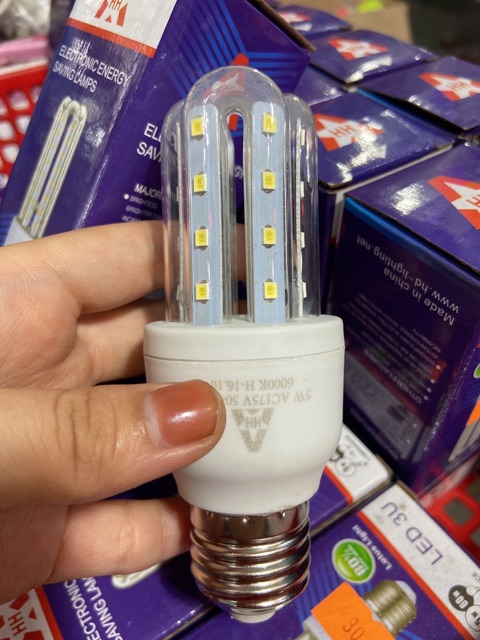 Bóng đèn LED 3U 5W Siêu rẻ, siêu sáng, tiết kiệm điện cho mọi nhà - đuôi E27 - dùng để lắp đèn học, treo trong nhà