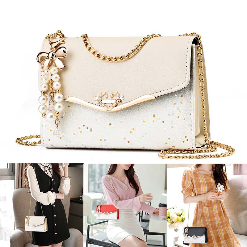 Túi Đeo Chéo Phối Dây Xích JP6 Thời Trang Dành Cho Nữ