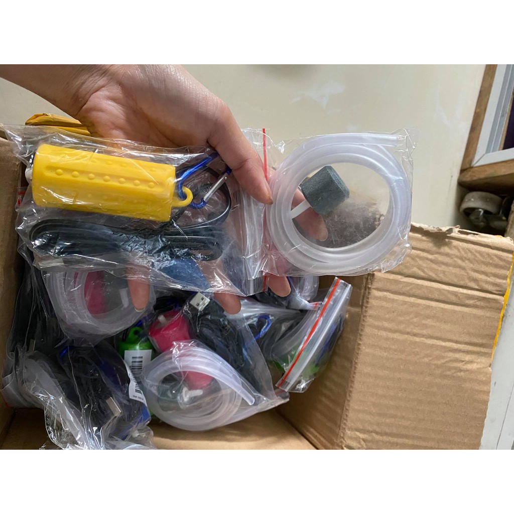 Sục khí cắm sạc dự phòng sục câu cá