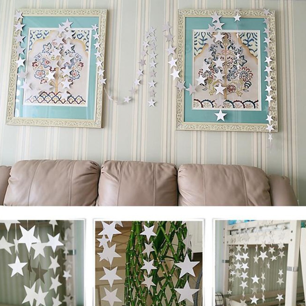 Dây treo trang trí hình ngôi sao 4m dùng cho tiệc cưới/ tiệc sinh nhật