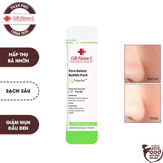 Mặt nạ đất sét sủi bọt thanh lọc da cell fusion c pore delete bubble pack