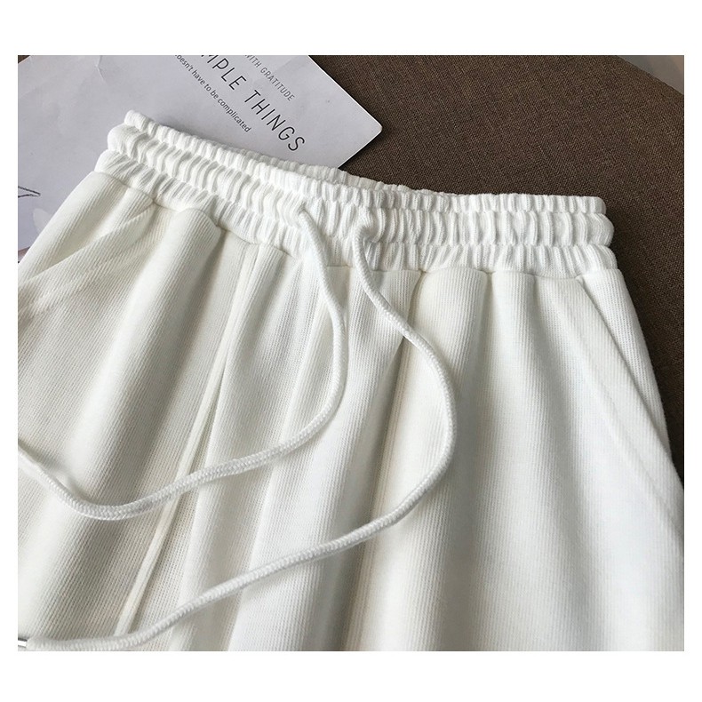 Quần shorts cotton nữ cạp cao có túi dáng rộng đẹp giá rẻ cá tính