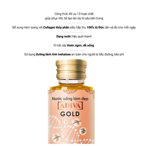 HỘP 14 Lọ Nước Uống Làm Đẹp ADIVA GOLD ( Hộp 14 chai x 30ml)