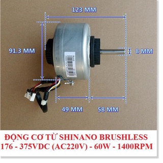 Động cơ từ Brushless phát điện 60w