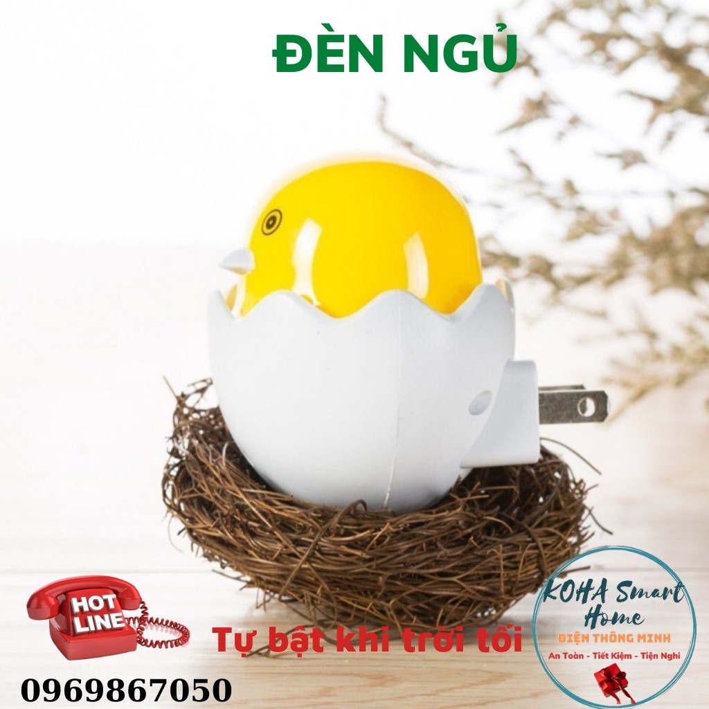 Đèn ngủ cảm ứng ánh sáng hình Gà Con siêu dễ thương tự động bật sáng khi tối chất lượng cao