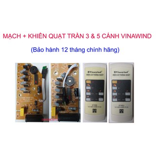 Mạch + Điều khiển quạt trần 3 & 5 cánh VINAWIND- QT1400/1500X