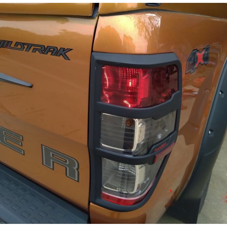 Ốp viền đèn pha, hậu xe Ford Ranger 2016 - 2020 nhựa đen cao cấp