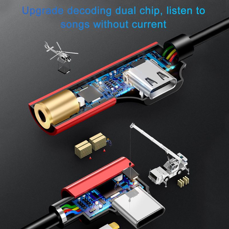 Dusur Dây Cáp Chuyển Đổi Tai Nghe 2 Trong 1 usb type c Sang 3 5mm note9 htc