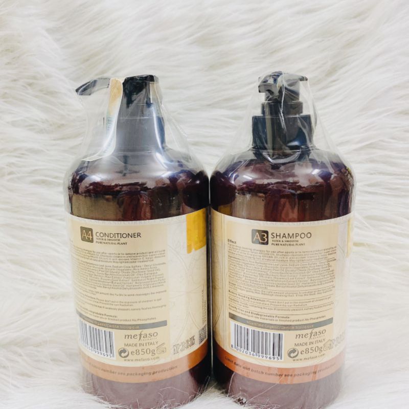 Cặp gội + xả mefaso collagen Phục hồi dưỡng bóng tóc - Chính hãng