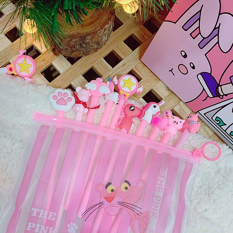 10 bút bi mực gel kiểu dáng hoạt hình dễ thương