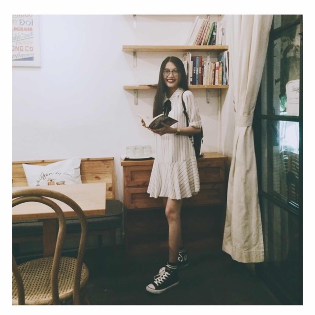 Pass Đầm sọc đuôi cá