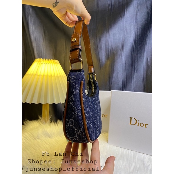 Kẹp nách xanh jean/ mk / chữ D hàng chuẩn size 18cm siêu xinh