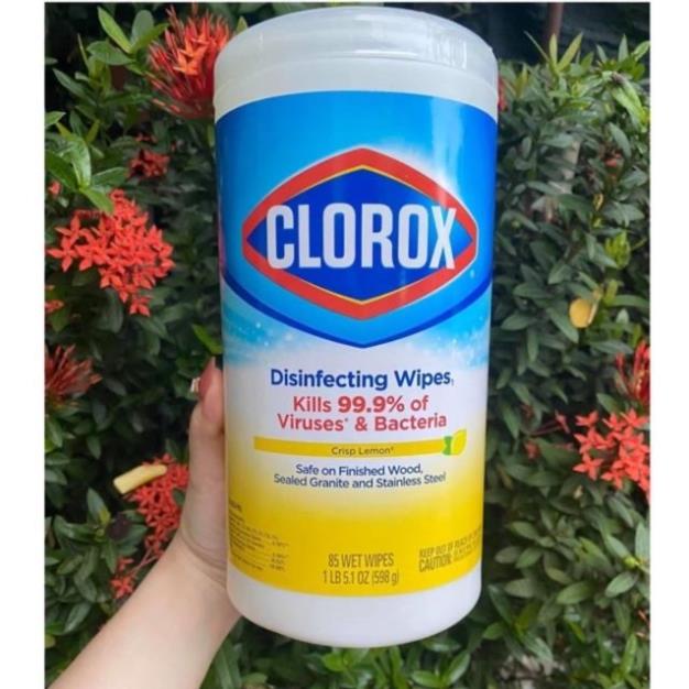 Lốc 5 hộp Khăn giấy ướt diệt khuẩn đa năng Clorox 85 miếng của Mỹ