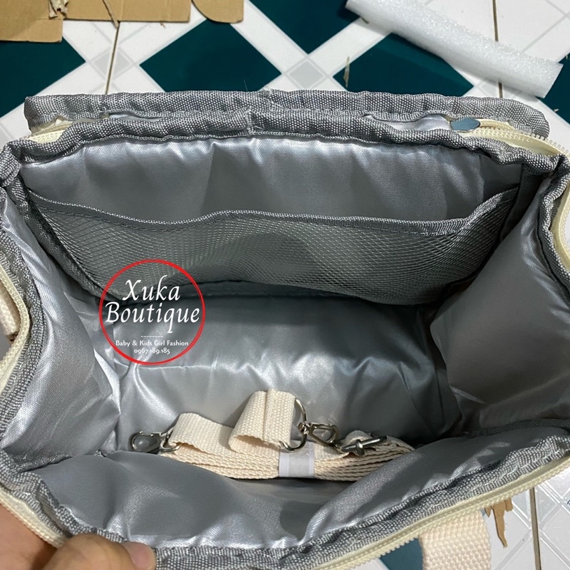 Túi Giữ Nhiệt Ủ Bình Sữa Cho Bé Họa Tiết Gấu Vải Cavans Organic Xuất Hàn Cao Cấp