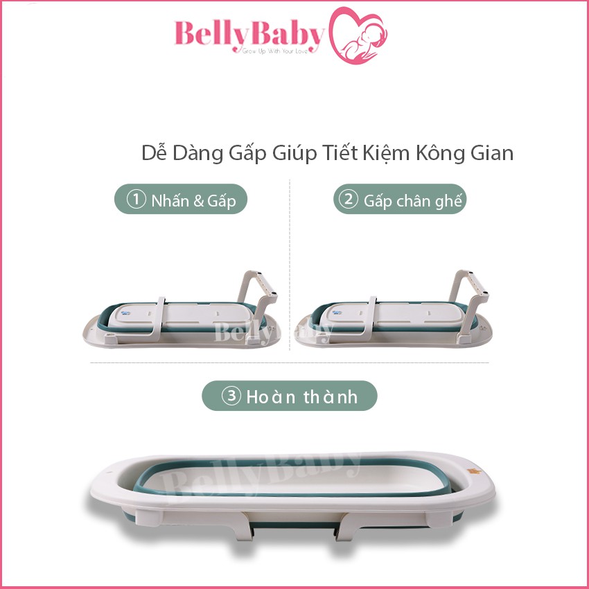 [SIZE TO] Chậu Tắm Gấp Gọn Belly Baby Thông Minh Cho Bé