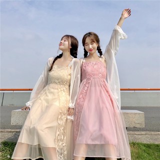 [order 12 ngày] Đầm maxi công chúa phối ren Ulzzang ( ulzzangwind )