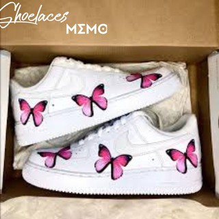 Combo Custom Trang Trí Giày Pink Butterfly- Memo Custom