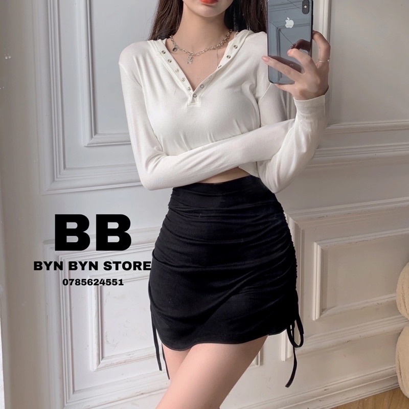 [Mã 1510FASHIONSALE hoàn 10% xu đơn 99K] CHÂN VÁY BORIP RÚT DÂY HAI BÊN CÓ QUẦN TRONG XỊN