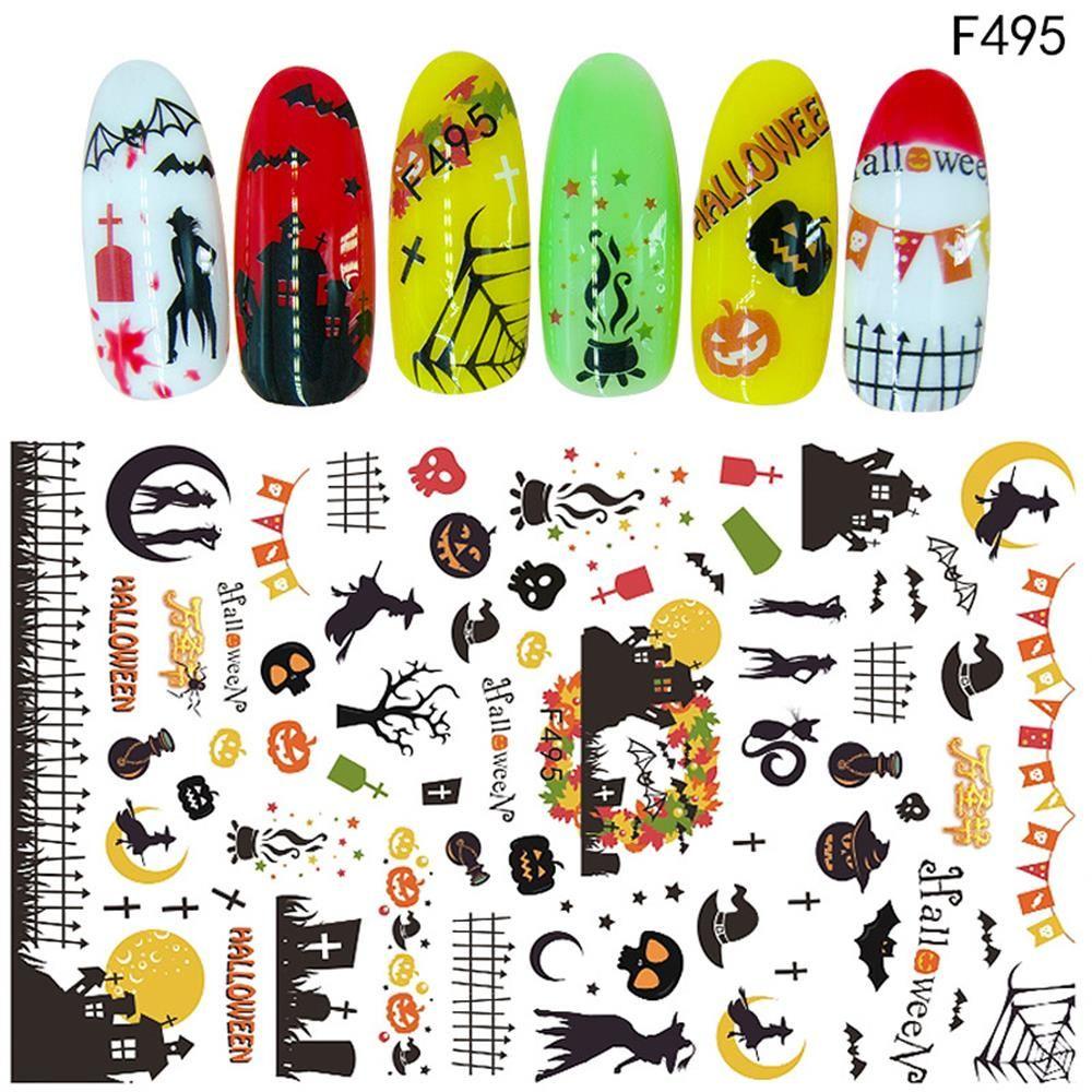 JUNE Sticker Dán Móng Hoạ Tiết Halloween