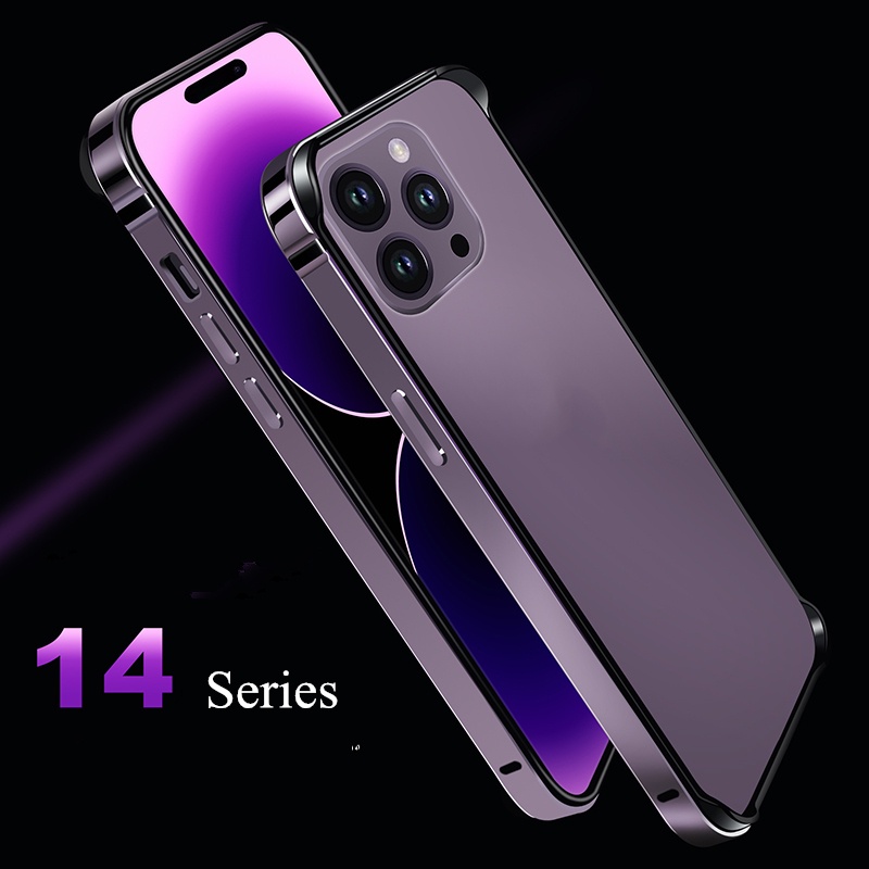 Ốp Điện Thoại Khung Hợp Kim Nhôm Sang Trọng Cho Iphone 14 Pro Max i 14 Plus 13 Pro Max