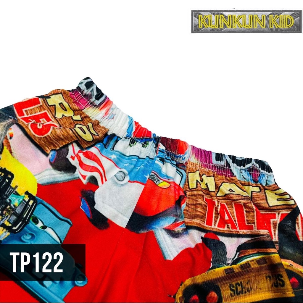 Set quần áo bé trai size đại từ 10kg-40kg chất Thun lạnh in 3D hoạt hình Vương quốc xe hơi Kunkun Kid TP122