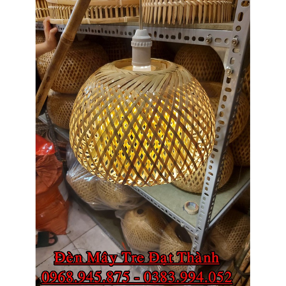 Đèn Lồng Mây Tre 2 Lớp - Đèn Mây Tre Trang Trí