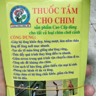 Combo 2 gói Bột tắm cho các loại chim cảnh