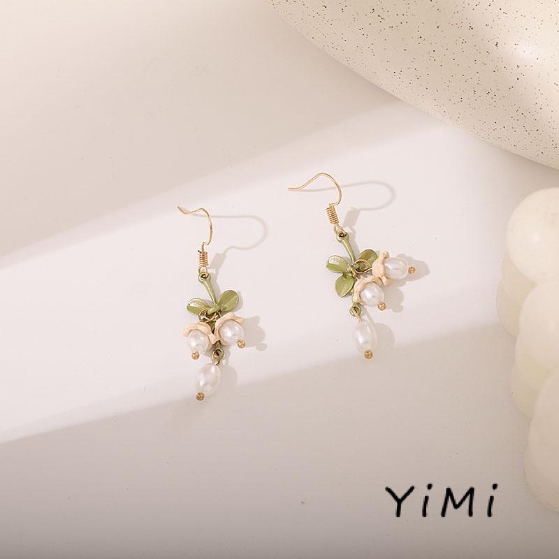 Vòng Cổ Chuỗi Hạt Ngọc Trai Hình Hoa Lan Phong Cách Cổ Điển Thời Trang Mùa Hè Cho Nữ