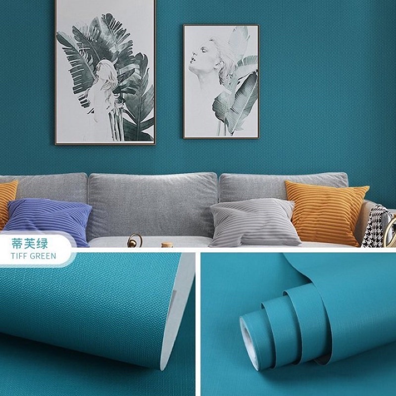 Giấy dán tường một màu pastel _rộng 45cm dai 10M, decal dán tường màu trơn pastel có keo sẵn